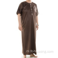 Witte islamitische mannen thobe knop